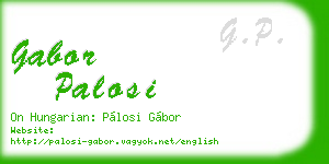 gabor palosi business card
